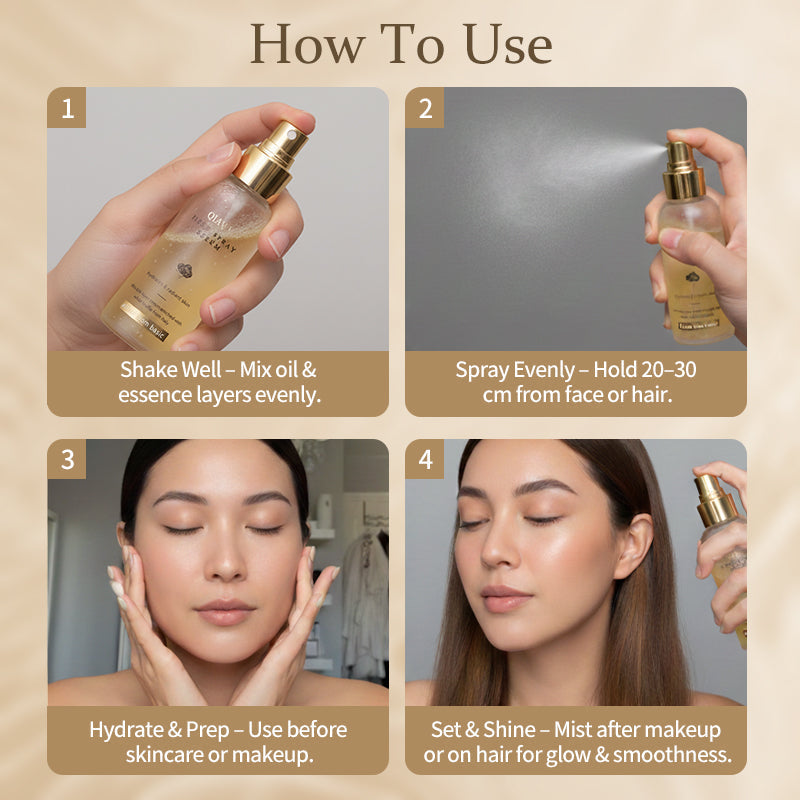 QIAWI™ White Truffle 3-in-1 Mist | Hydrating Skincare &  Flawless Setting &  Hair Nourishment