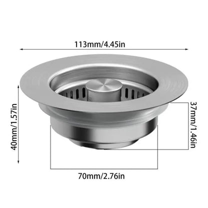 Upgraded 3 in 1 Kitchen Sink Drain Strainer