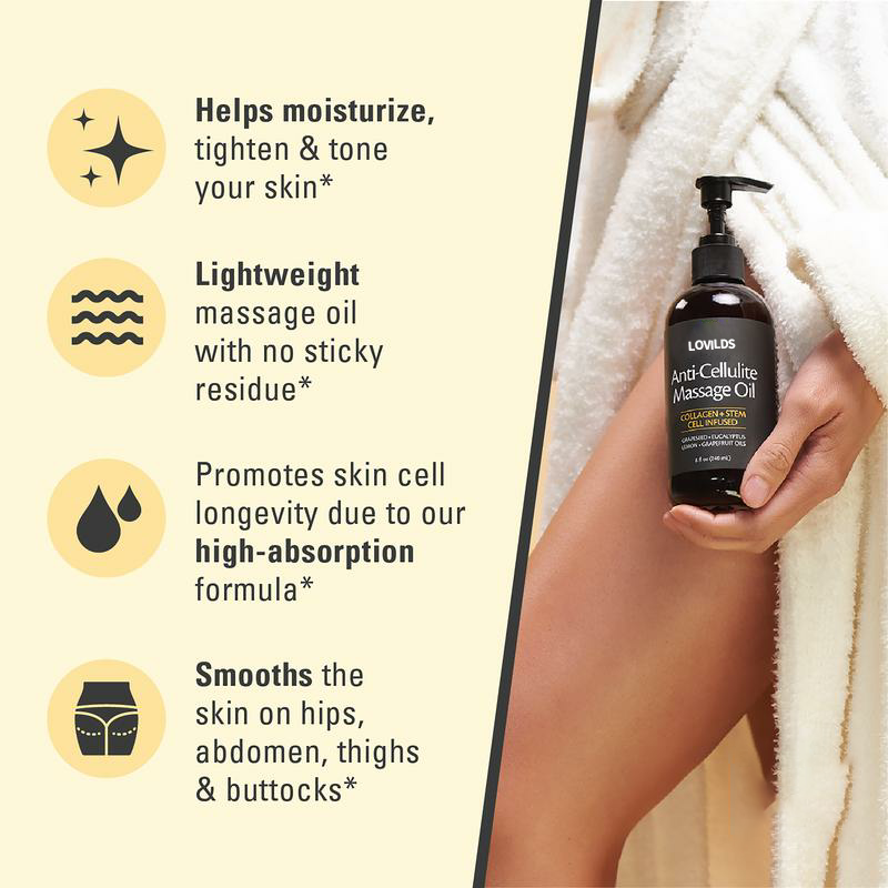 LOVILDS Cellulite Massage Oil 8oz