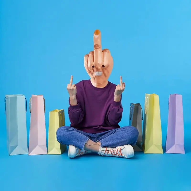 Middle Finger Head Mask: The Ultimate Party Prank Prop