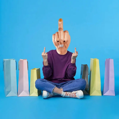 Middle Finger Head Mask: The Ultimate Party Prank Prop