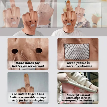 Middle Finger Head Mask: The Ultimate Party Prank Prop
