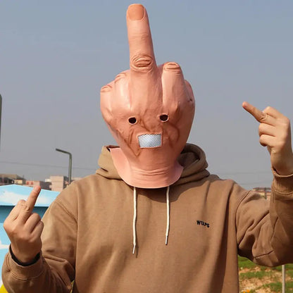 Middle Finger Head Mask: The Ultimate Party Prank Prop