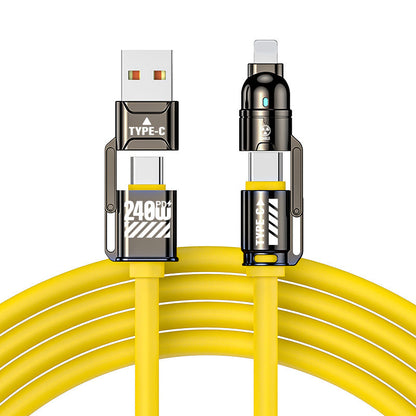 QIAWI -4-in-1 Multi USB Charging Cable 240W 4 ft (1.2 meters)
