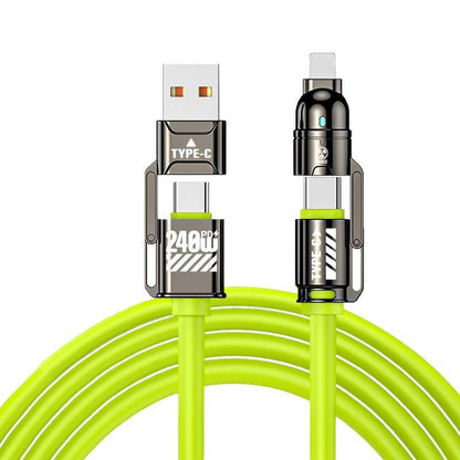 QIAWI -4-in-1 Multi USB Charging Cable 240W 4 ft (1.2 meters)