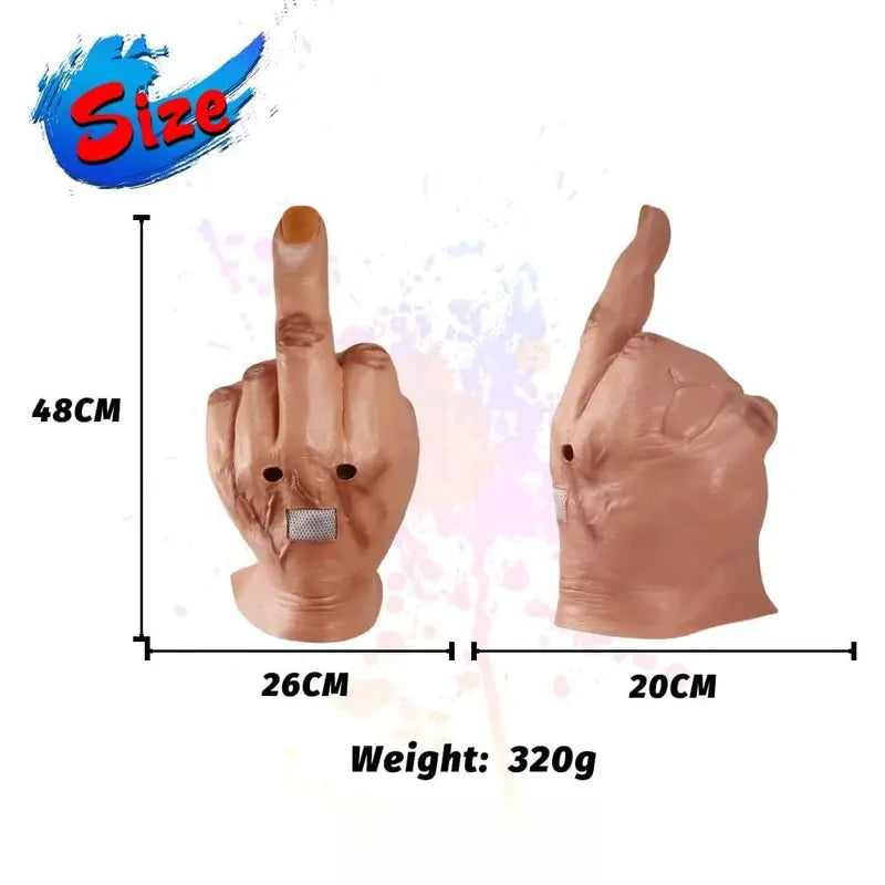 Middle Finger Head Mask: The Ultimate Party Prank Prop