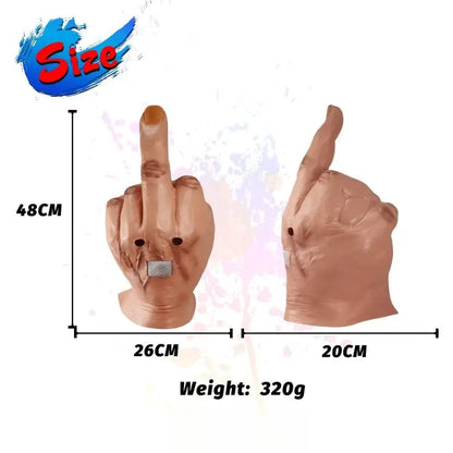 Middle Finger Head Mask: The Ultimate Party Prank Prop