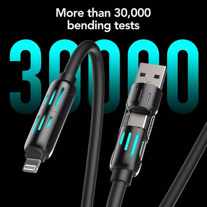 QIAWI -4-in-1 Multi USB Charging Cable 240W 4 ft (1.2 meters)